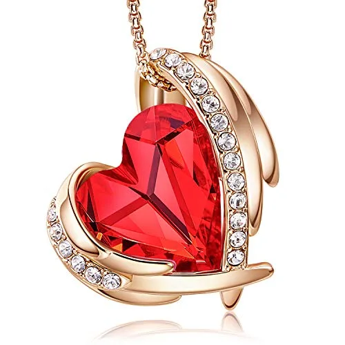CDE Kette Damen Rosegold Herz Halskette für Frauen Schmuck mit Elegante Geschenkverpackung Valentinstags Geschenk für Sie Frau Freundin Mama Valentinstag/Party/Hochzeitstag/Jubiläum/Geburtstag