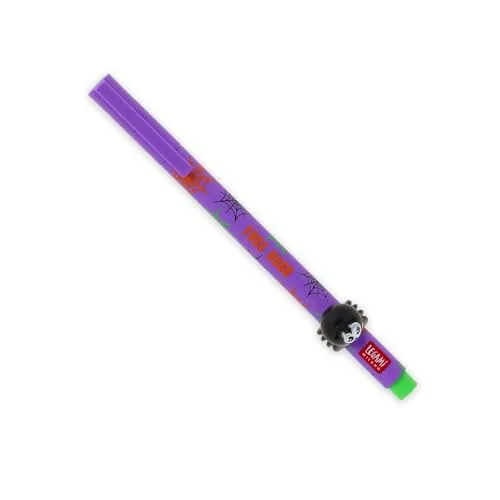 Legami - Gelstift Lovely Friends Bunt Halloween 2025, abnehmbares und wiederverwendbares dekoratives Tierchen, nachfüllbarer Stift, grüne Tinte
