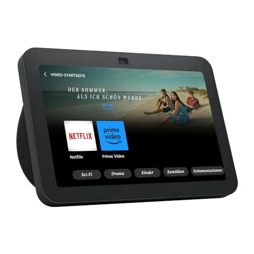 Echo Show 8 (3.Generation, 2023) | Smarter HD-Touchscreen mit 3D-Audio, Smart-Home-Hub und Alexa | Anthrazit
