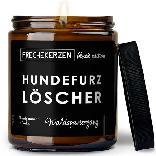Lustige Duftkerze mit Spruch für Hunde Besitzer & Liebhaber | Handgemacht aus Sojawachs | In Geschenkbox | Valentinstag Geburtstagsgeschenk, Gast Geschenk Hundehalter Dog Lovers |Wald
